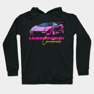 Lamborghini Countach - Vaporwave Design Hoodie